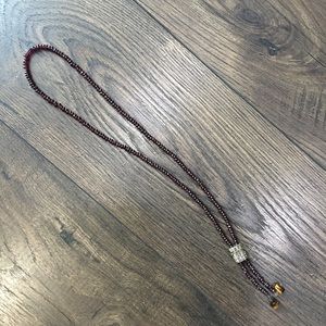 GARNET AND TIGERS EYE NECKLACE
